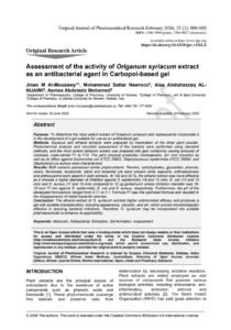 حقق التدريسي في كلية الصيدلة بجامعة الزهراء (ع) للبنات، *م.د. علاء عبد الرزاق* ، إنجازًا علميًا تمثل في نشر بحثه الموسوم
