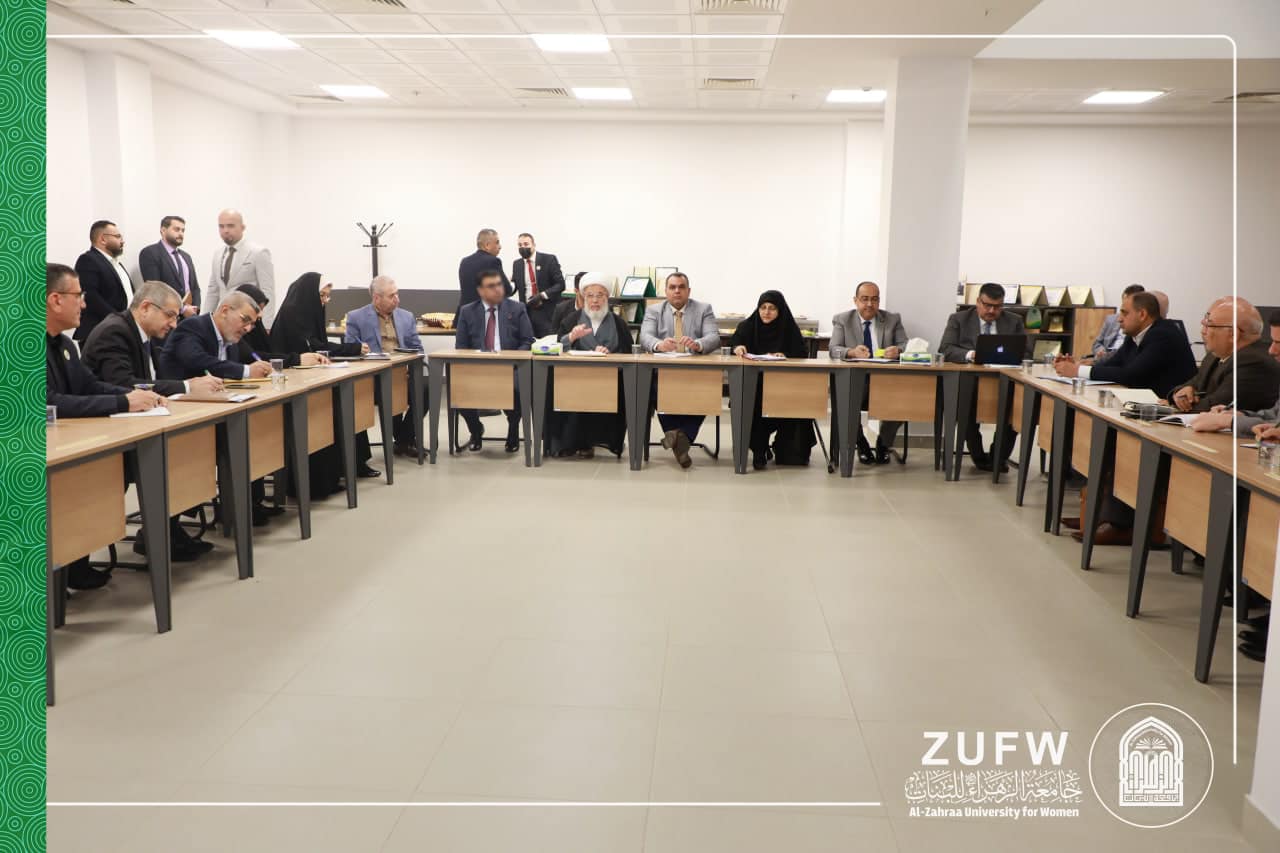 لبحث عدد من القضايا ذات التطوير الأكاديمي المشترك ، سماحة المتولي الشرعي للعتبة الحسينية المقدسة ( دام عزه ) يزور مبنى جامعة الزهراء ( ع) للبنات .