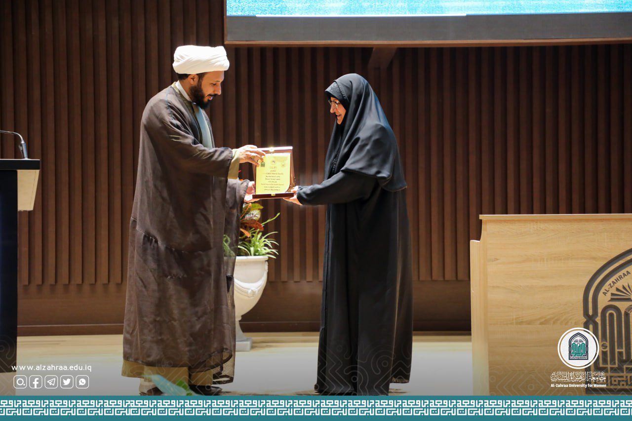 Al-Zahra University (peace be upon her) for women held a cultural and dialogue symposium, hosted by His Eminence Sheikh Ahmed Salman from the Republic of Tunisia, on Sunday corresponding to 1/29/2023, at Umm Abiha Hall of the university.