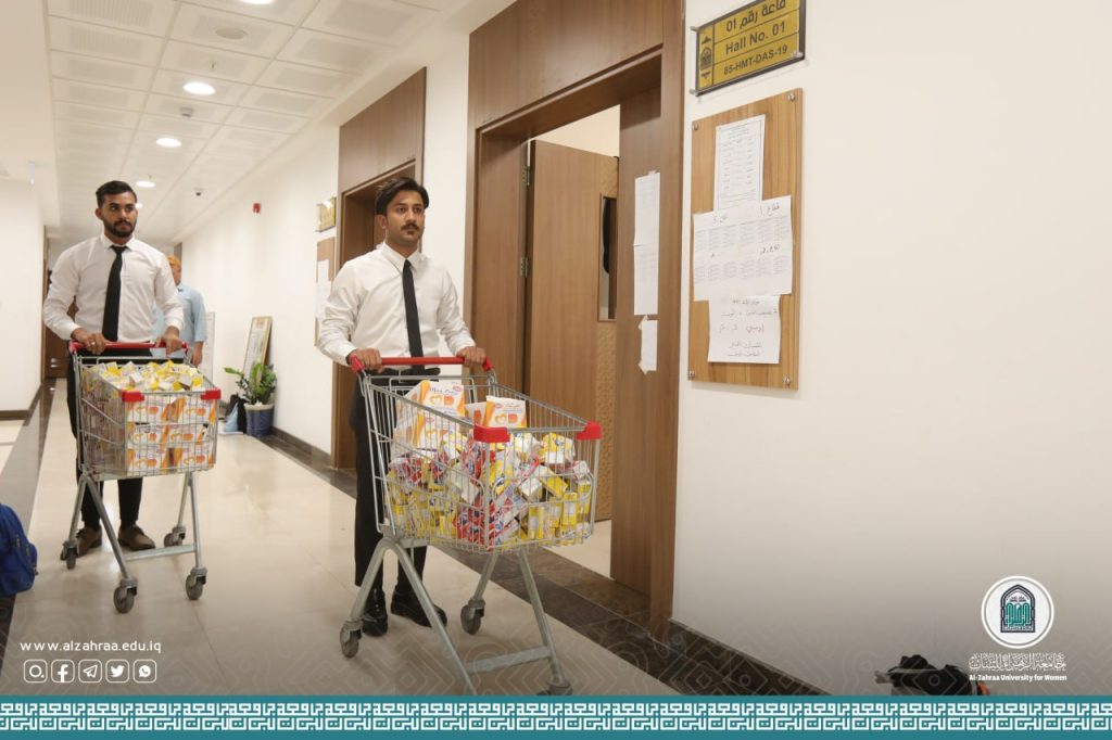 استمرار امتحانات المرحلة الإعدادية في جامعة الزهراء (عليه السلام) للبنات وسط أجواء امتحانيه وخدمية