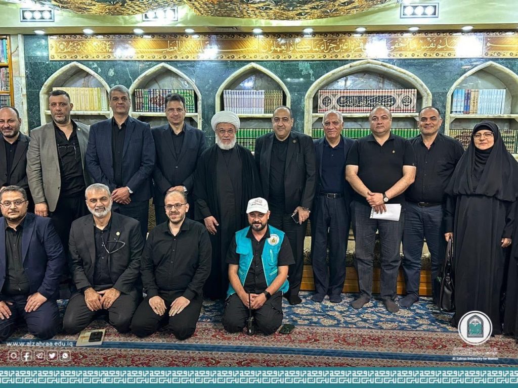 المتولي الشرعي للعتبة الحسينية المقدسة سماحة الشيخ عبد المهدي الكربلائي(دام عِزّه) يلتقي بمسؤولي المستشفيات والجامعات التابعة للعتبة المقدسة ويشيد بالجهود المبذولة
