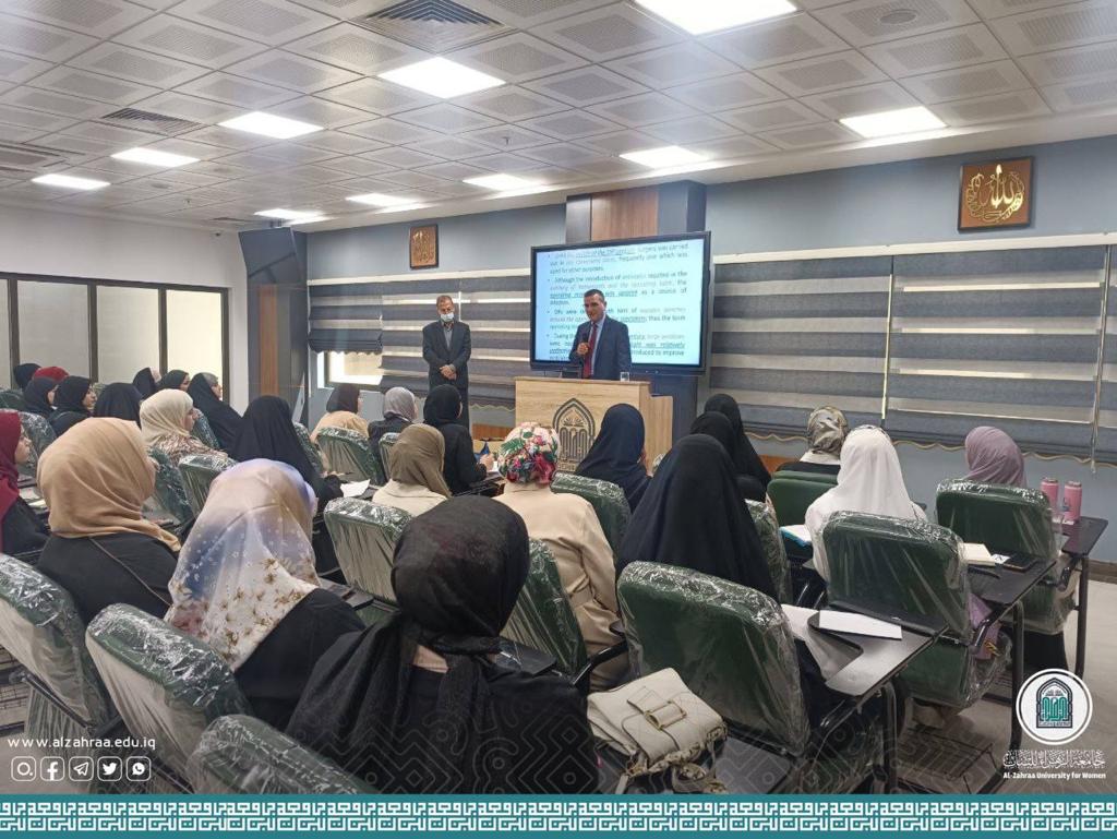 مباشرة طالبات جامعة الزهراء (عليها السلام) للبنات/ كلية التقنيات الصحية والطبية في أول أيام الدوام الرسمي للعام الدراسي الجديد2023-2024