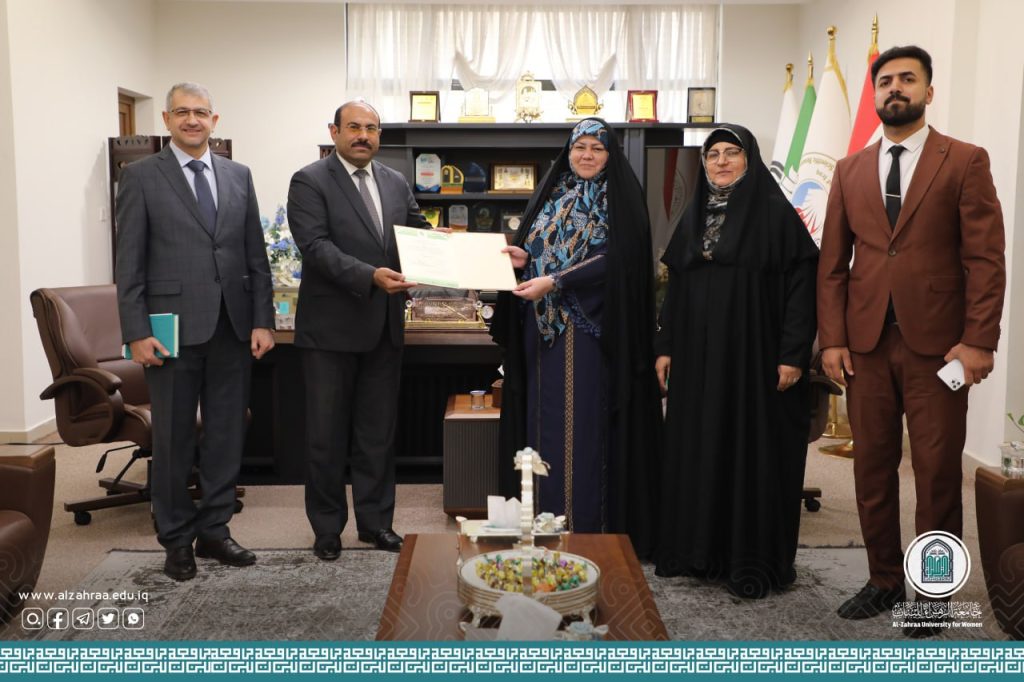 وفد من نقابة الأكاديميين في كربلاء يزور جامعة الزهراء (عليها السلام) للبنات